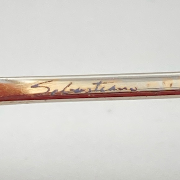 Vintage Sebastiano Gold Silver Oval Sunglasses - Picture 5 of 5